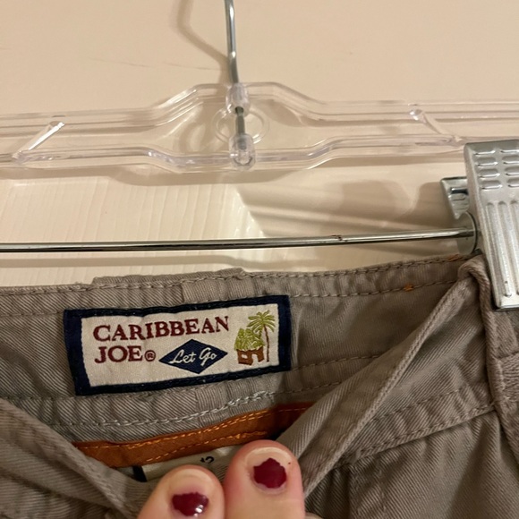 NWT Caribbean Joe khaki green 100% cotton cargo pants - Picture 8 of 15